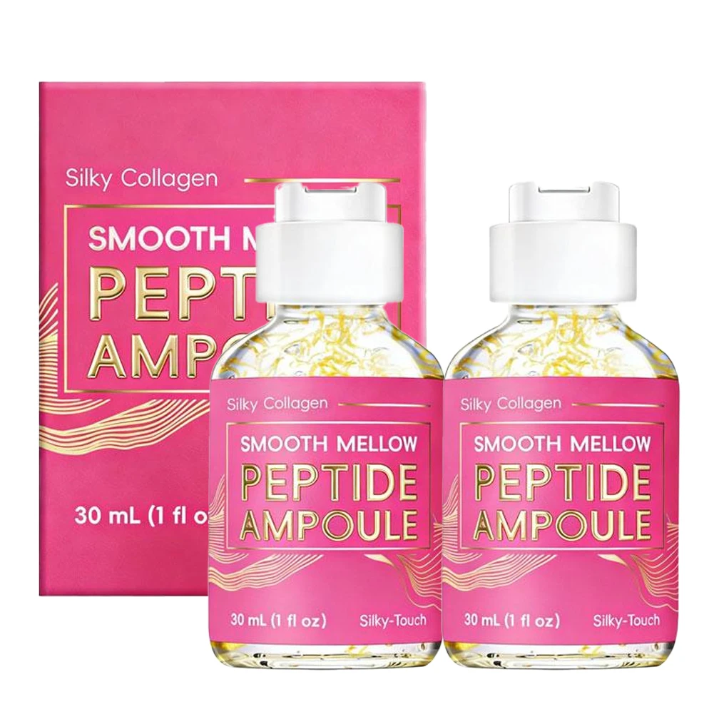 Smooth Mellow Silky Collagen Peptide Ampoule Anti-Aging Firming Face Serum,Hydrating Brightening Essence for Elasticity 30/50ml