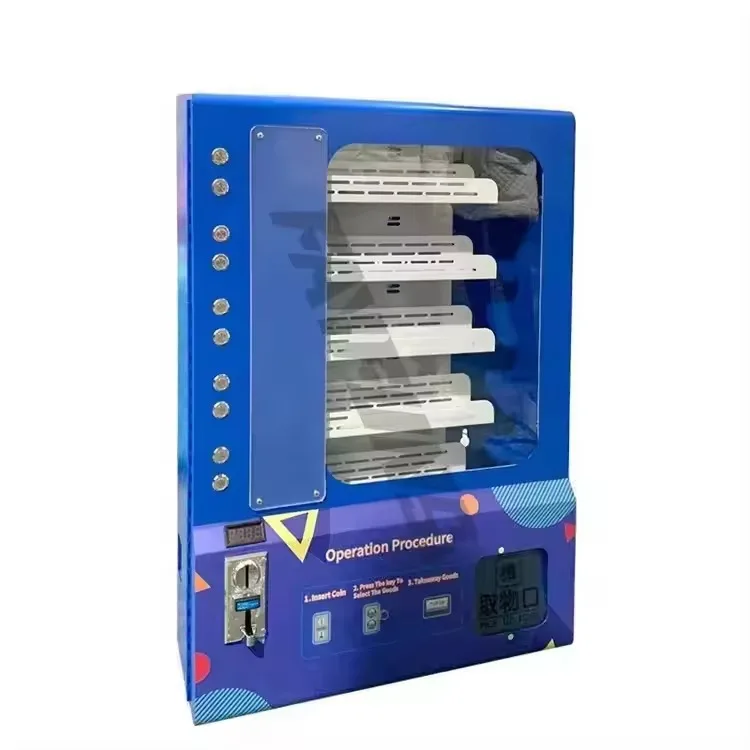 Hot Sale Blue Combination Vending Machine Small Metal Food and Snack Coin Payment System Sales