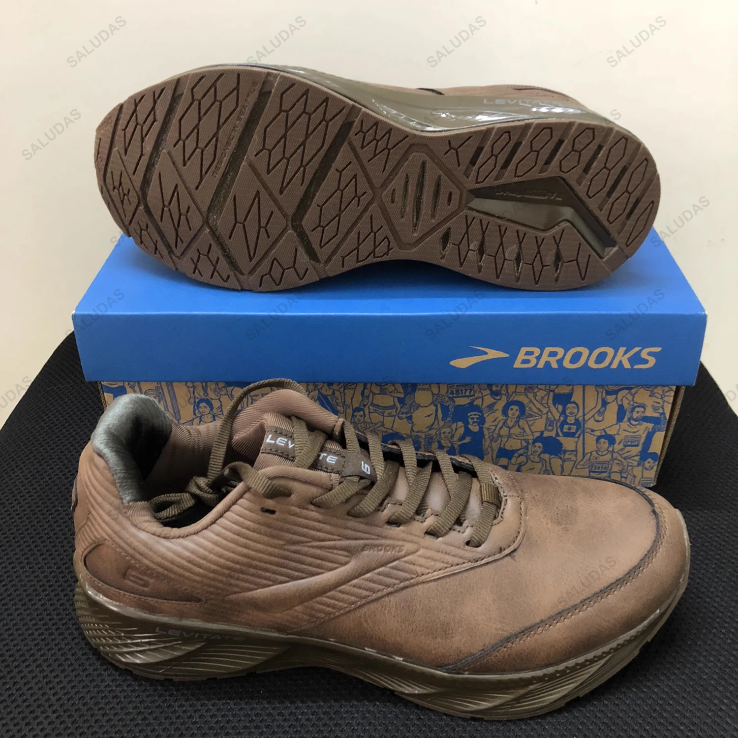 Brooks Levitate 6 Men\'s Genuine Leather Casual Sneakers Waterproof Comfortable Walking Shoes Outdoor Running Shoes for Men