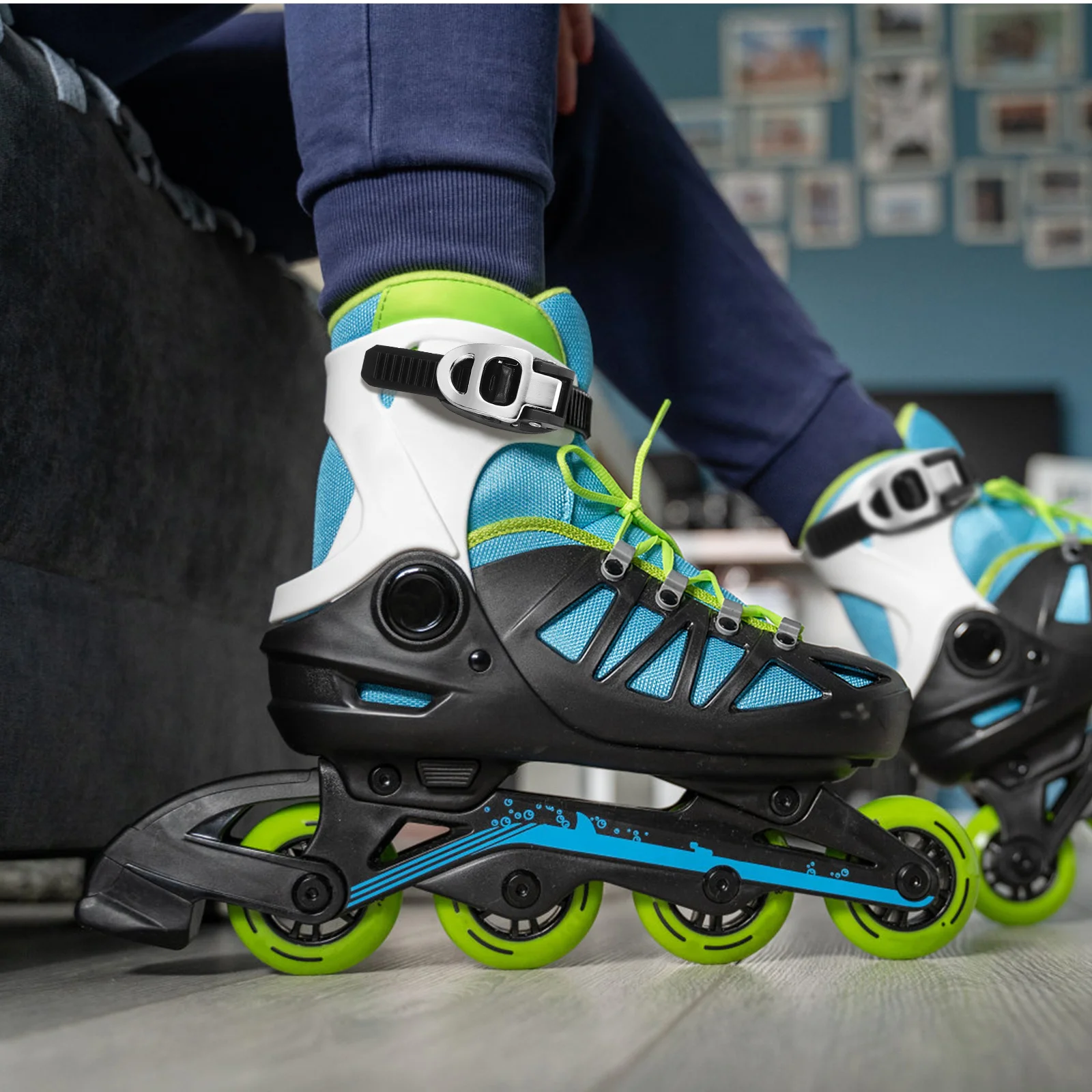 2Pcs Roller Skate Buckle Strap Stable Adjustable Replacement Strap Fixing Skate Shoes Accessories Skating Shoes Straps