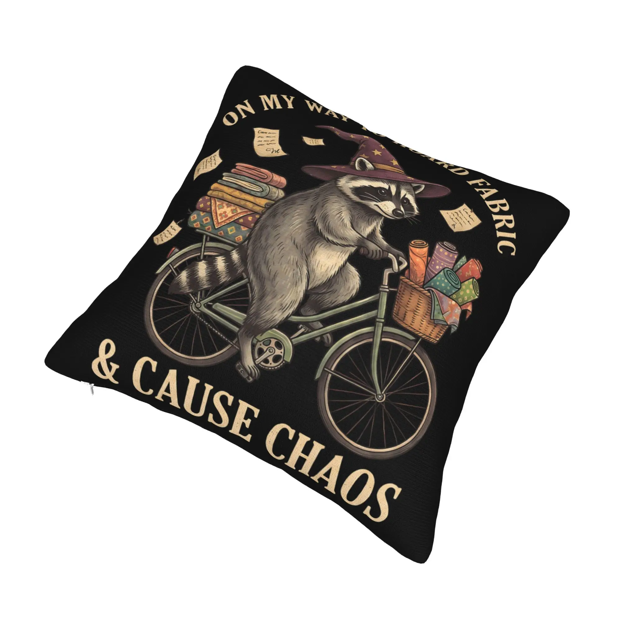 On My Way to Hoard Fabrics and Cause Chaos Pillowcases Printing Cushion Cover Gift Throw Pillow Case Cover Bedroom Multiple Size