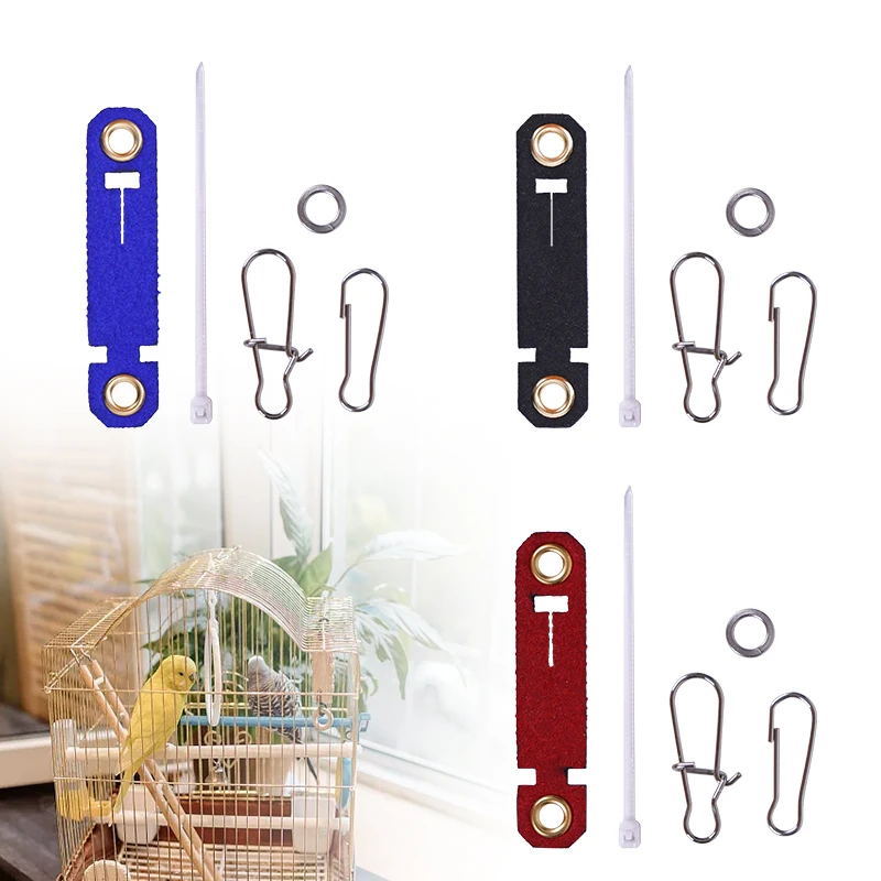 Pet Parrot Bird Leg Ring Ankle Foot Chain Leather Feet Ring Parrot Foot Live Buckle Pigeon Velvet Foot Cover Accessories