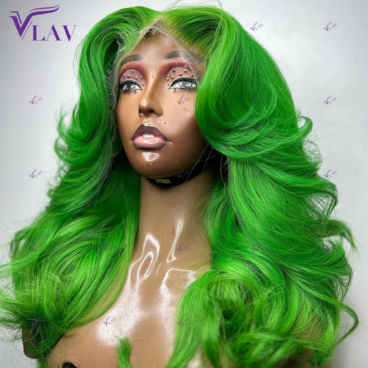 Green Color 360 HD Transparent Lace Front Human Hair Body Wave Colored Green 13×6 HD Lace Frontal Wig Glueless Wigs Wear And Go