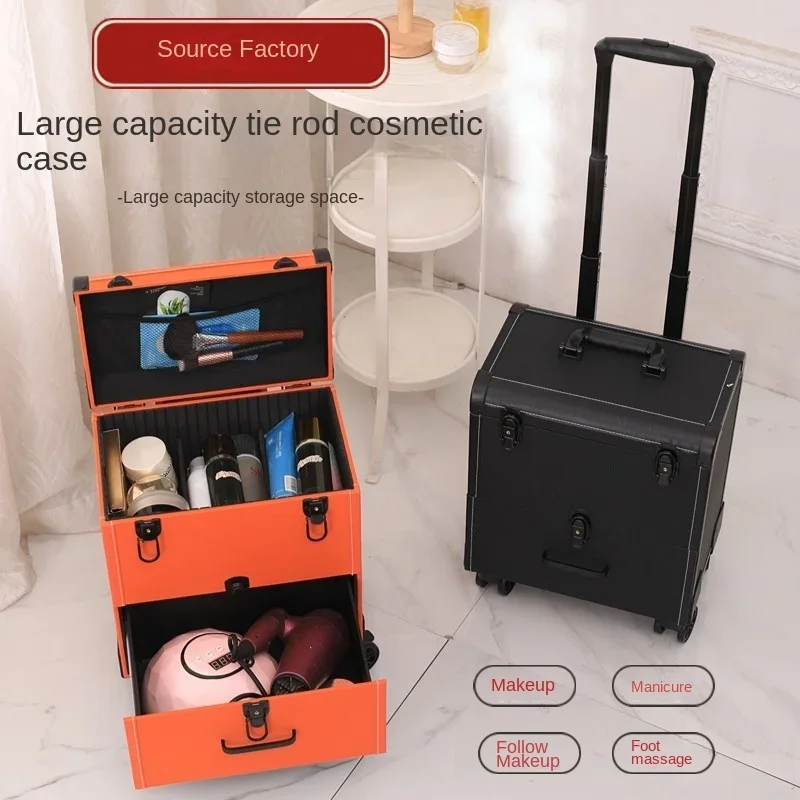 Tattoo Toolbox Mobile Door-to-Door Beauty Nail Beauty Eyelash Beauty Makeup Storage Mute Universal Wheel Trolley Suitcase