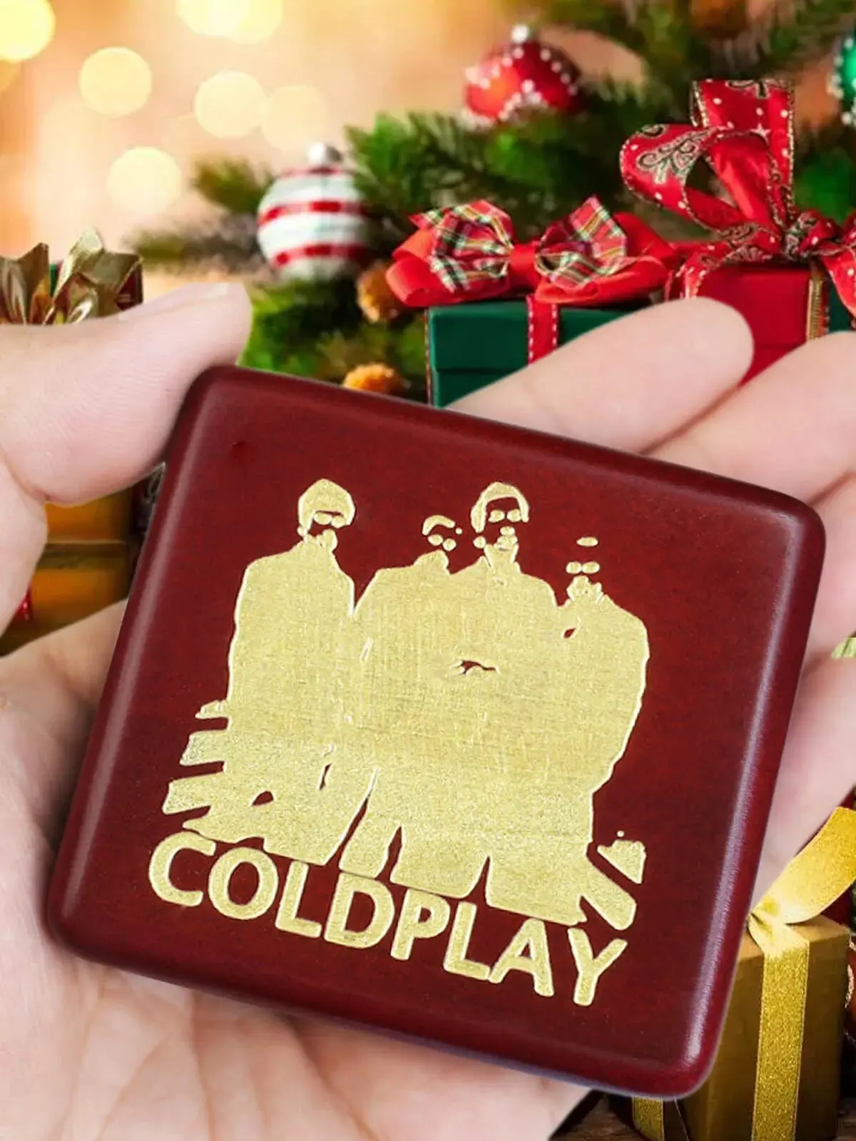 Rosiking Handmade Wooden Coldplay-yellow  Music box birthday Gift For Frends Girl and Children Birthday Gift