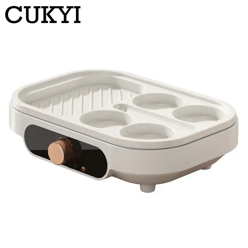 CUKYI Sandwich Hamburger Maker Multifunction Electric breakfast Machine Non-stick Medical Stone Plate Omelette Steak BBQ Grill