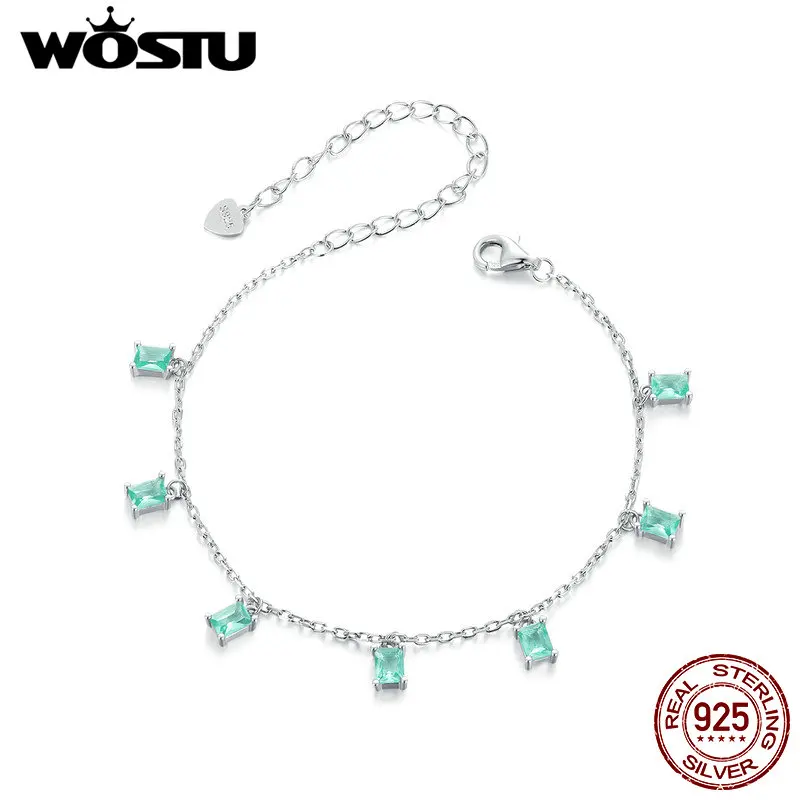 

Женский браслет из серебра 925 пробы с зелеными кисточками