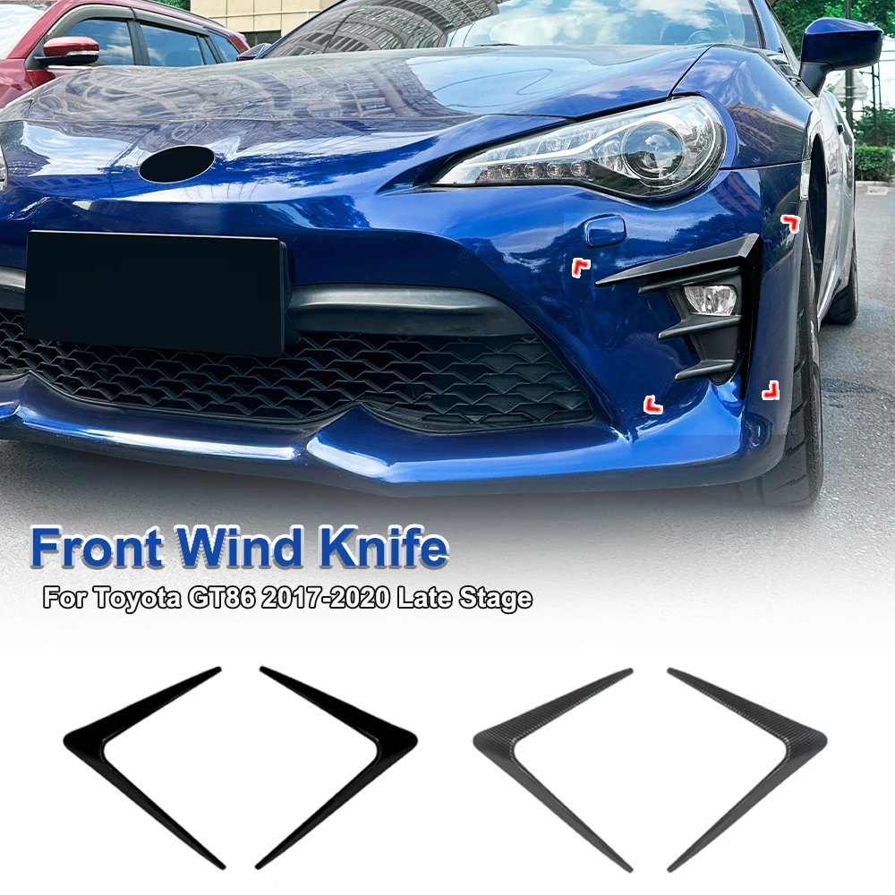 

For Toyota GT86 2017-2020 Late Stage Front Wind Knife Spoiler Car Sticker Exterior Modification Car Body Sticker Glossy Black