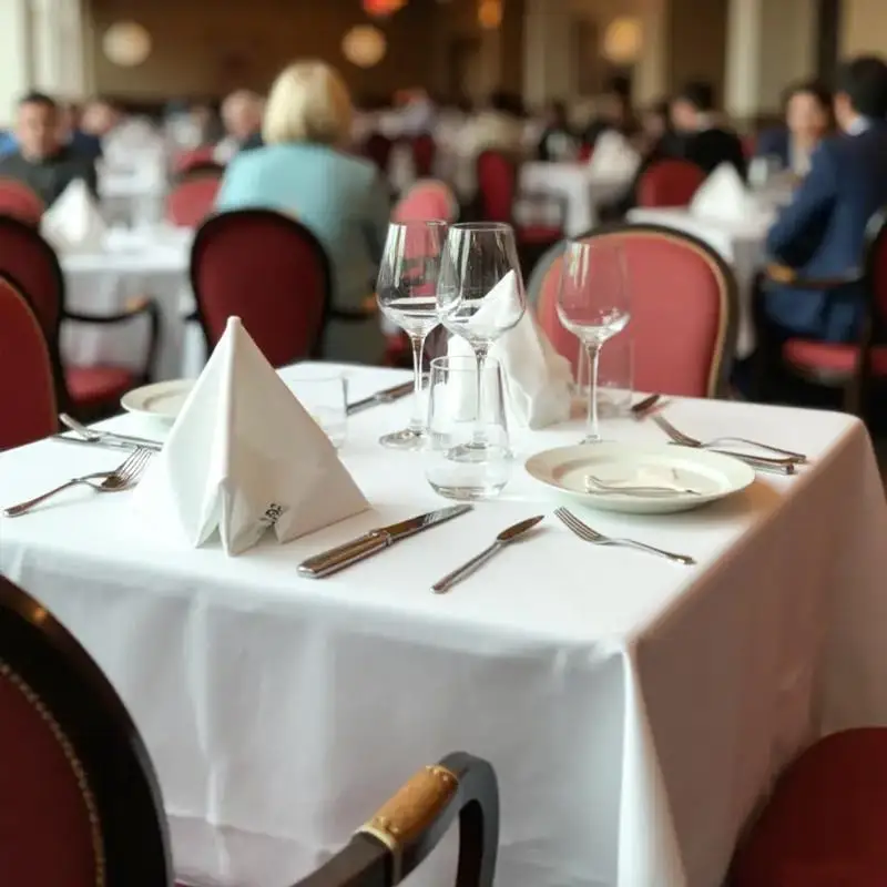 

Disposable round Tablecloth Thiened Special Large Dining Table for Hotel Restaurant Banquet Commercial Luxury Dining Table