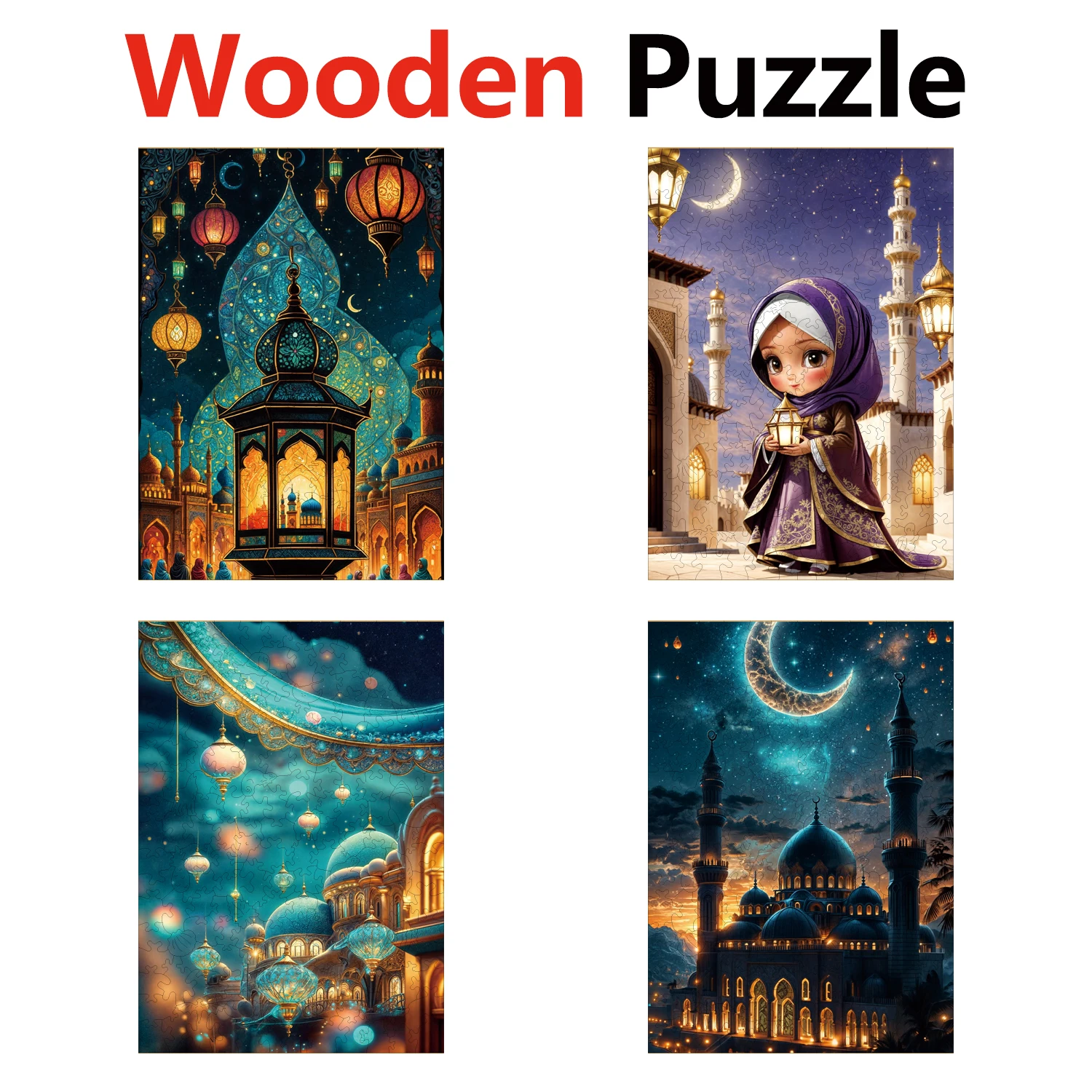 

Girl Lighthouse Firelight Moon Animal Puzzles High Quality Jigsaw Puzzle Wooden Puzzle Best Christmas Gift