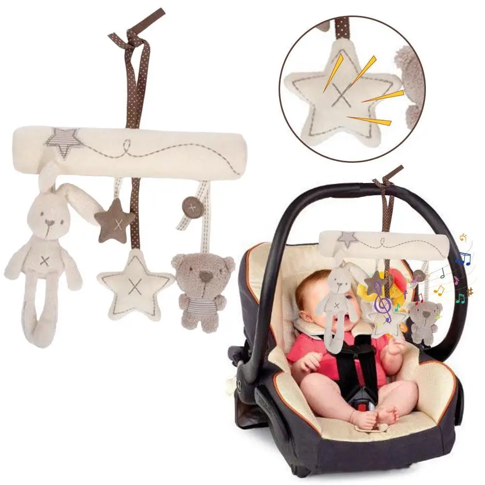 

Подвесная игрушка для детской кроватки, плюшевый кролик, декор для кровати с мягкими животными, аксессуары для детской коляски/кроватки