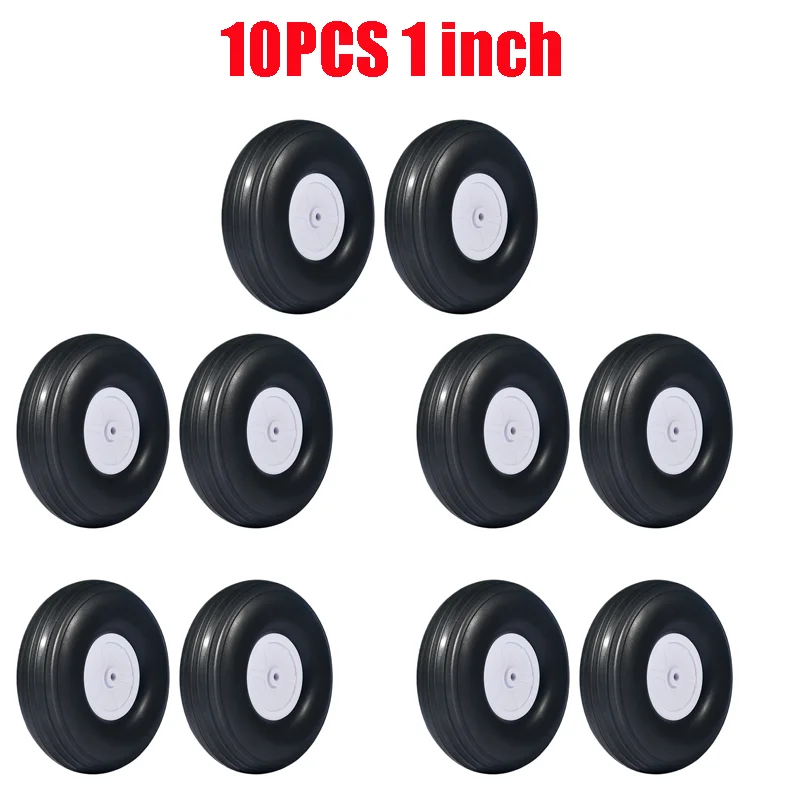 10 stuks universele RC vliegtuig landingsgestel wielen 0,75 tot 5 inch PU rubber wielen voor vaste vleugel RC vliegtuig drone vliegtuig hobbyisten