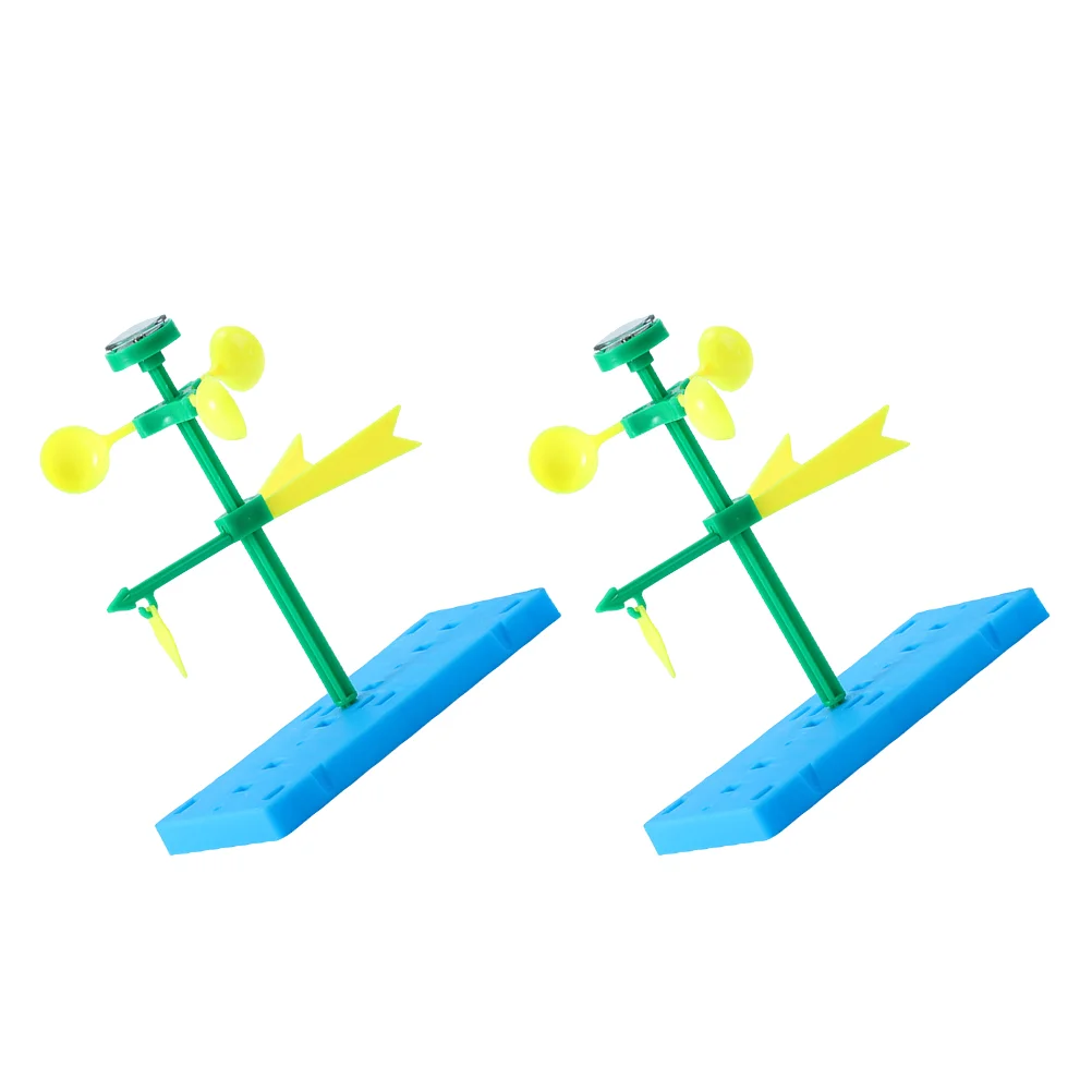 2 Sets Science and Technology DIY Accessories Desktop Scientific Playthings experiment accessory educational wind vane model