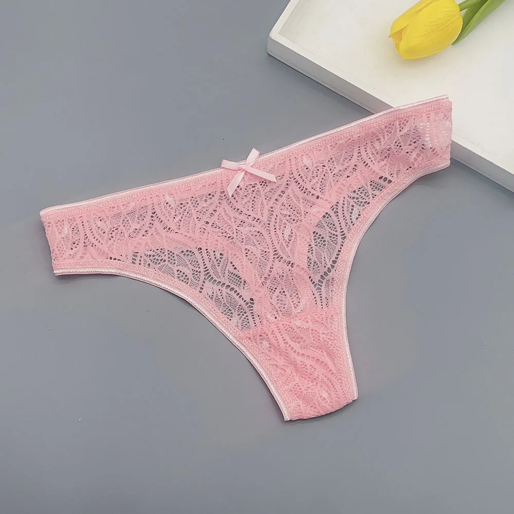 Moonflame 5 pcs/lots Lingerie Hot Sale G Strings For Women Sexy Lace Thongs Underwear image 4