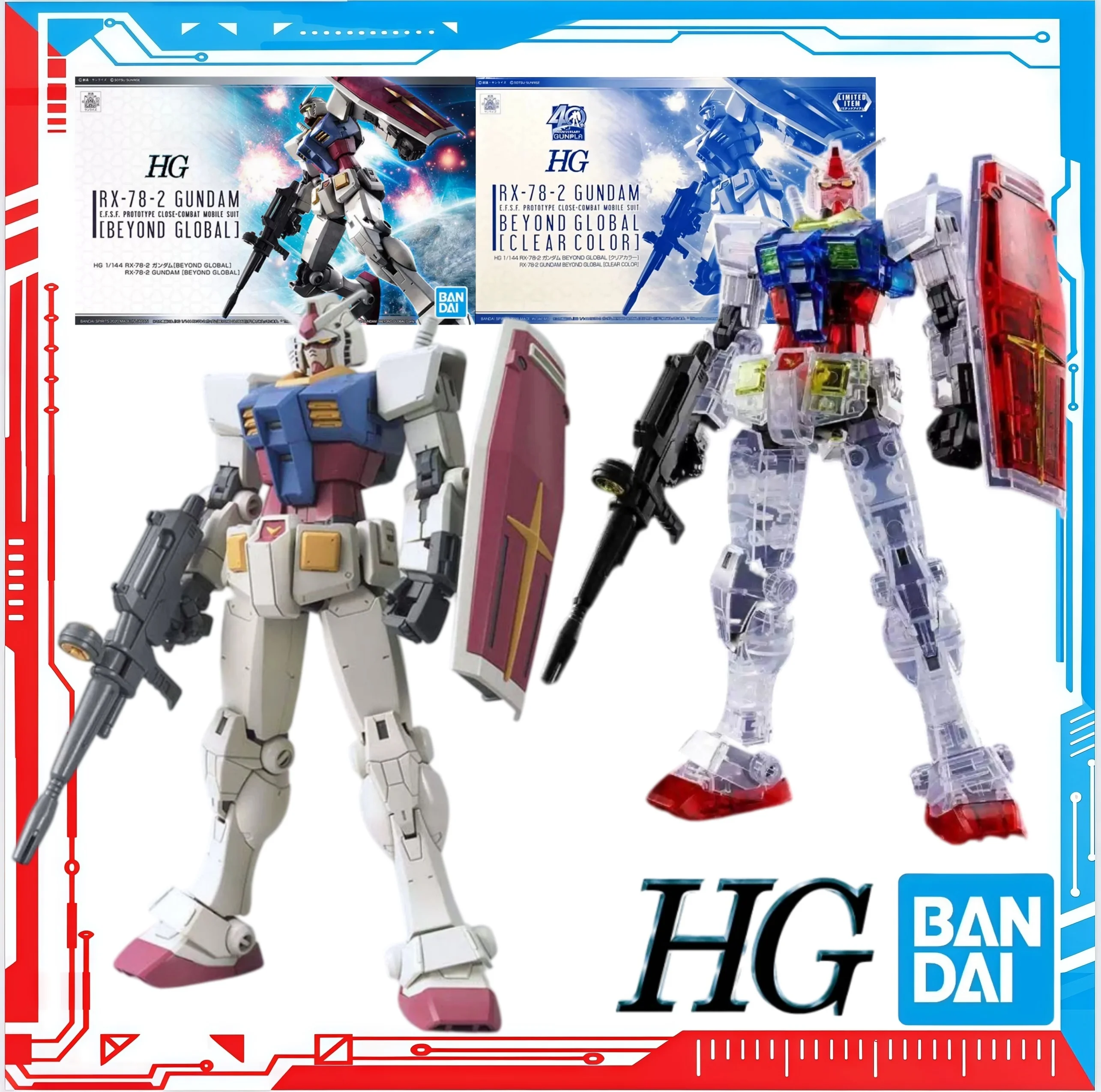 Bandai Original HG 1/144 RX-78 - Bandai Model Gundam Hg 评论和价格