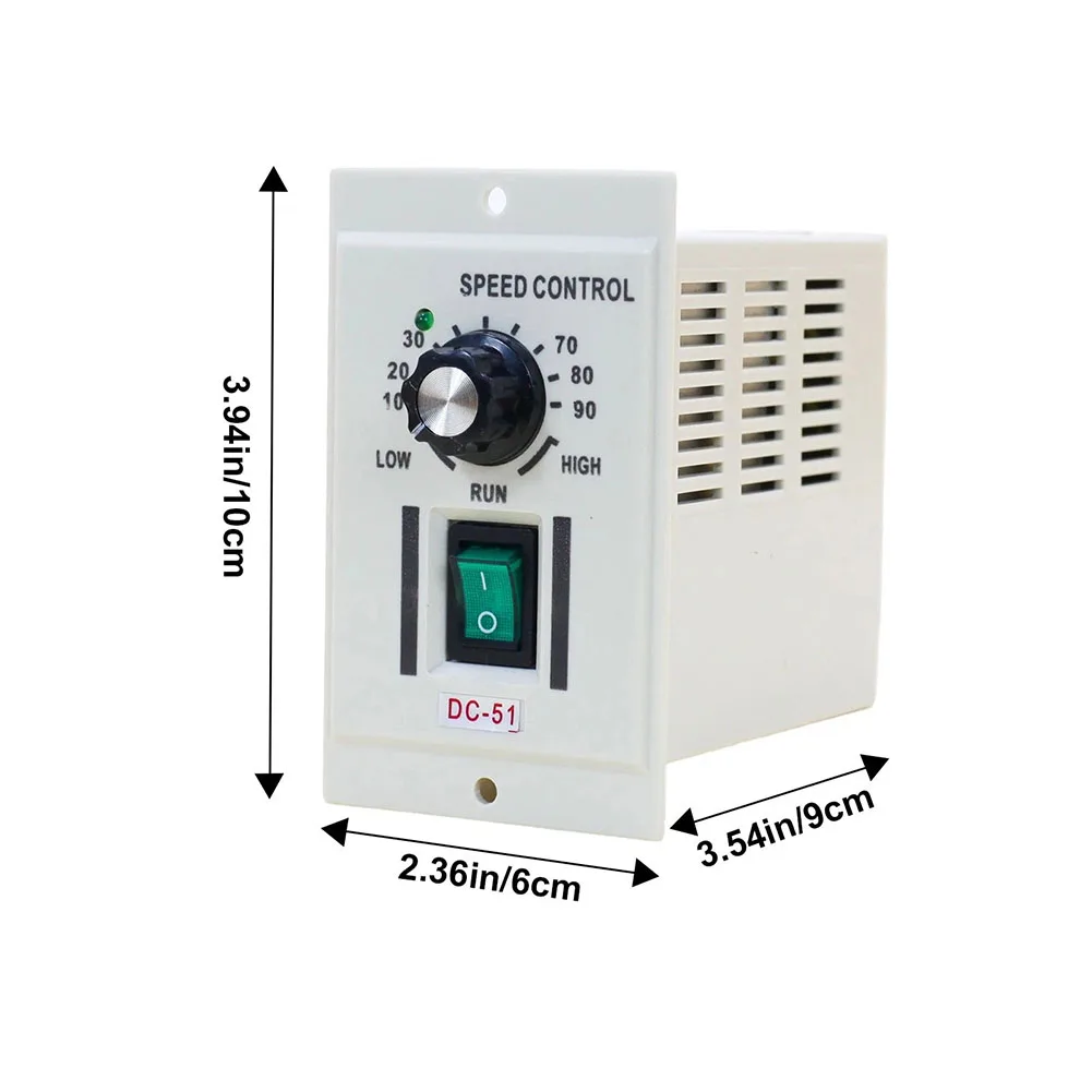 Adjustable DC Drive Knob Motor Regulator As Shown Adjustable Motor Controller For DC Motors Short Circuit Fuse