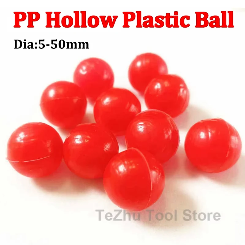 

Red Polypropylene PP Hollow Plastic Balls Precision Sphere Floating Ball Diameter 5/6/6.5/8/10/12/15/20/50mm