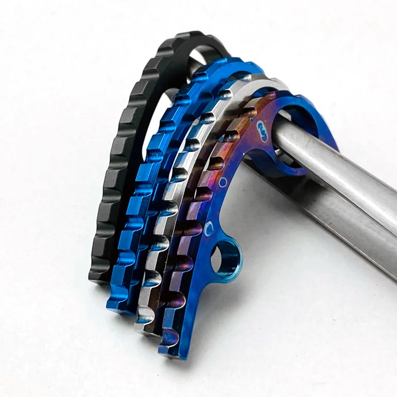 Imagem -06 - Titanium Back Spacer para Spyderco Para3 Quilha Spine Faça Você Mesmo Acessórios Peças Cores Cores C223 1pc