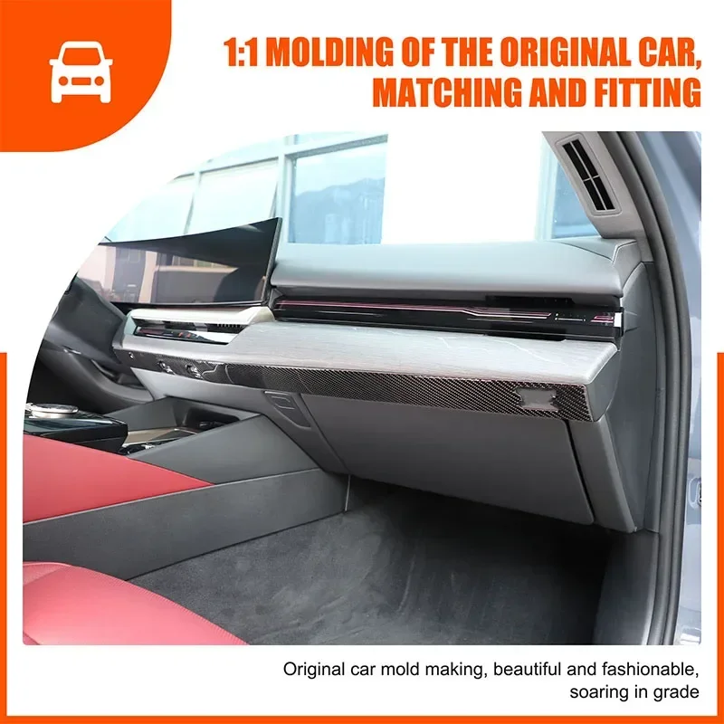 لسيارات BMW 5 Series G60 2024-2025 شاشة ملاحة السيارة من ألياف الكربون الناعمة لوحة سفلية ملصق مزخرفة ملحقات السيارة الداخلية