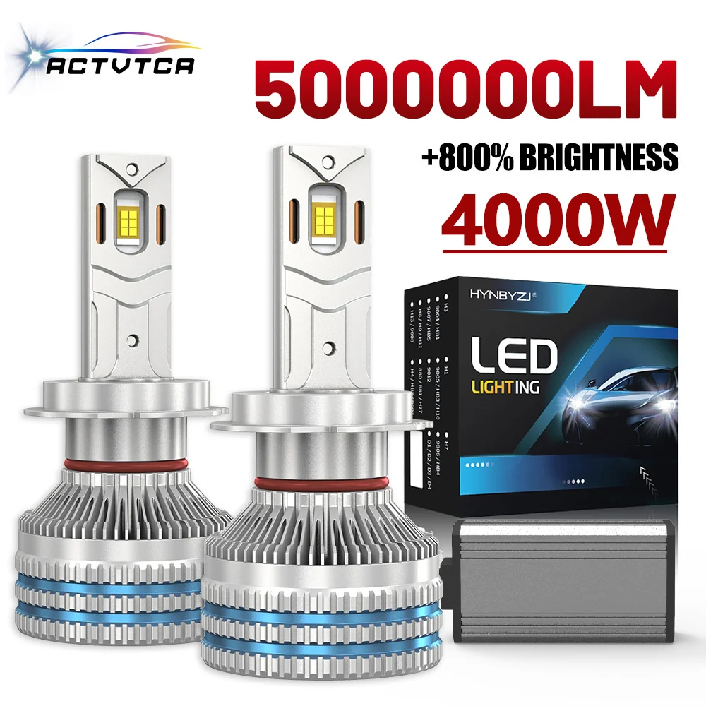 

4000W H7 H4 LED Car headlight bulbs H1 H8 H9 H11 9005 HB3 9006 HB4 H7 CANBUS Auto Lamp 6000K White High Low Beam Lights 12V 24V