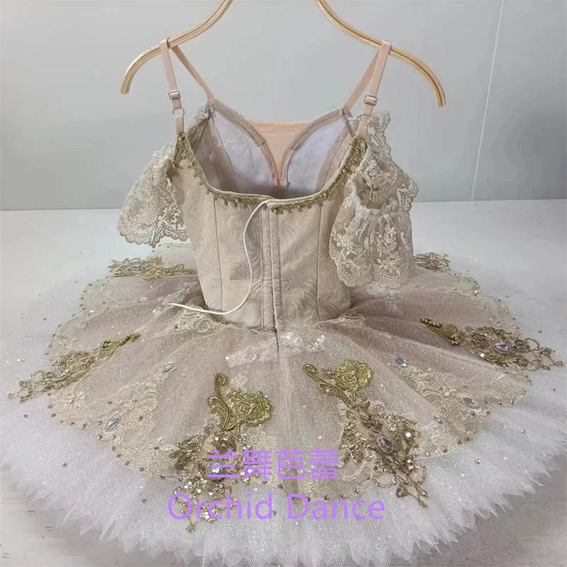 Fine Pattern High Quality Professional Custom Size Classical Adult Girls Golden Bird Ballet Tutu Costumes