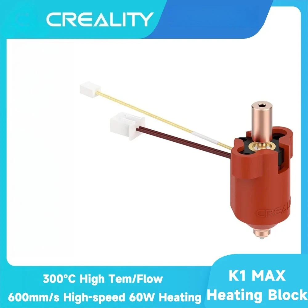 

Комплект керамического нагревательного блока Creality K1 MAX 300г. ° C Высокотемпературная/потоковая печать 600 мм/с, нагрев 60 Вт для 3D-принтера K1/K1 MAX