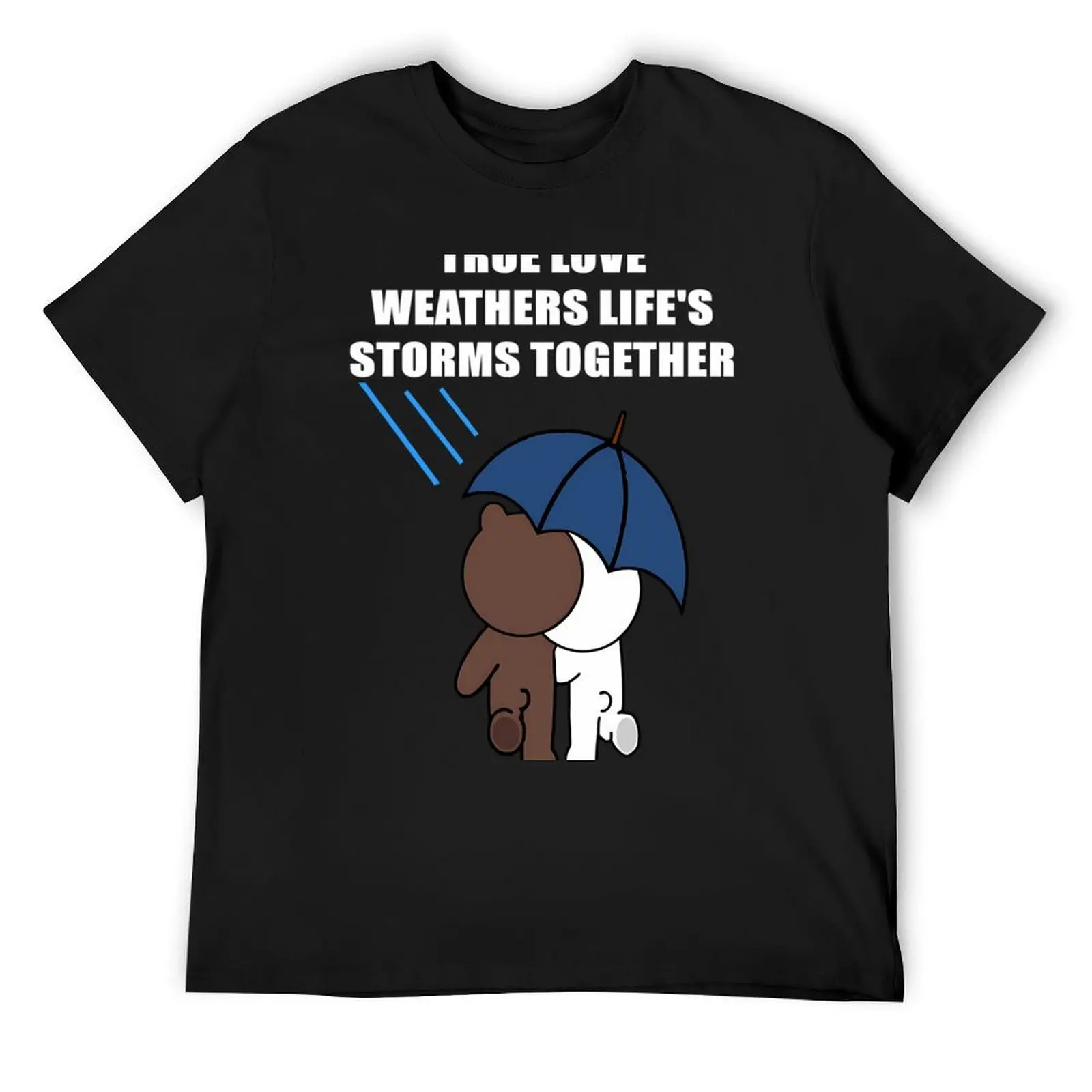 

Cute Brown Bear And Cony Life Storms Essential . T-Shirt