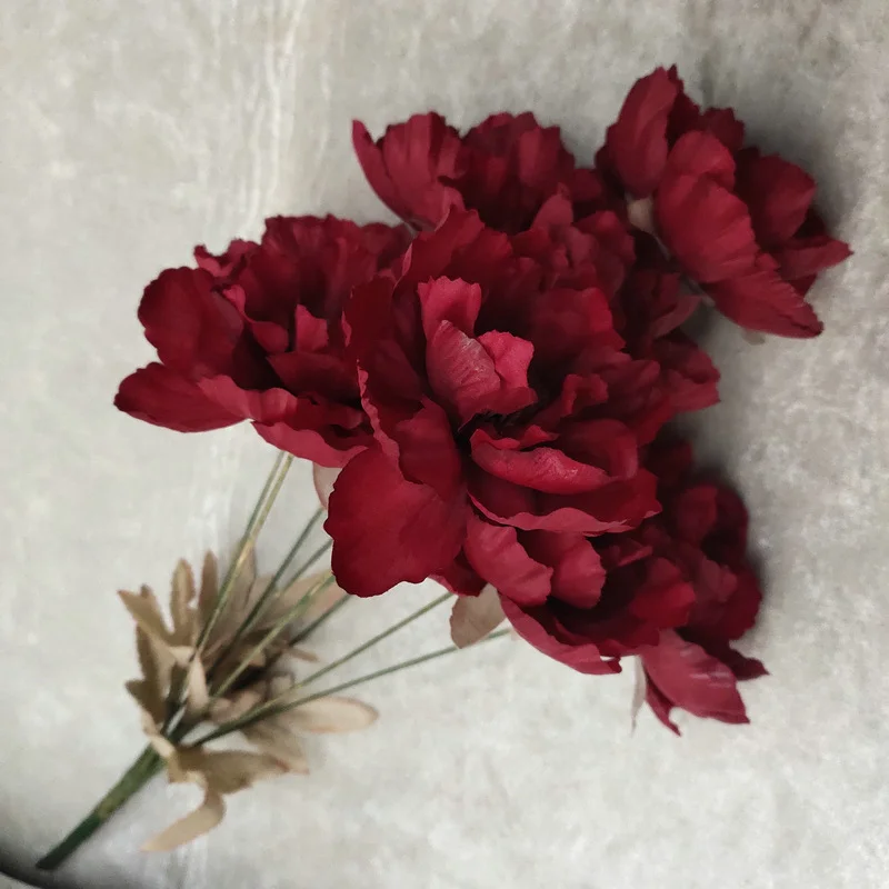 9-kopf Künstliche Pfingstrose Blume Europäischen Dekor Blume Für Hochzeit Szene Dekor Schlafzimmer Wohnzimmer Desktop Ornamente – Detail 5