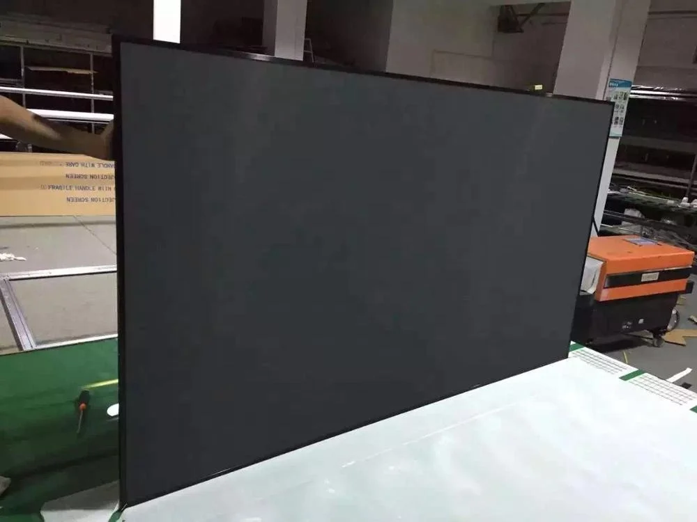شاشة عرض ماسية سوداء 120 بوصة Alr الضوء المحيط رفض شاشات الإسقاط بدون إطار مثالية للإسقاط النهاري