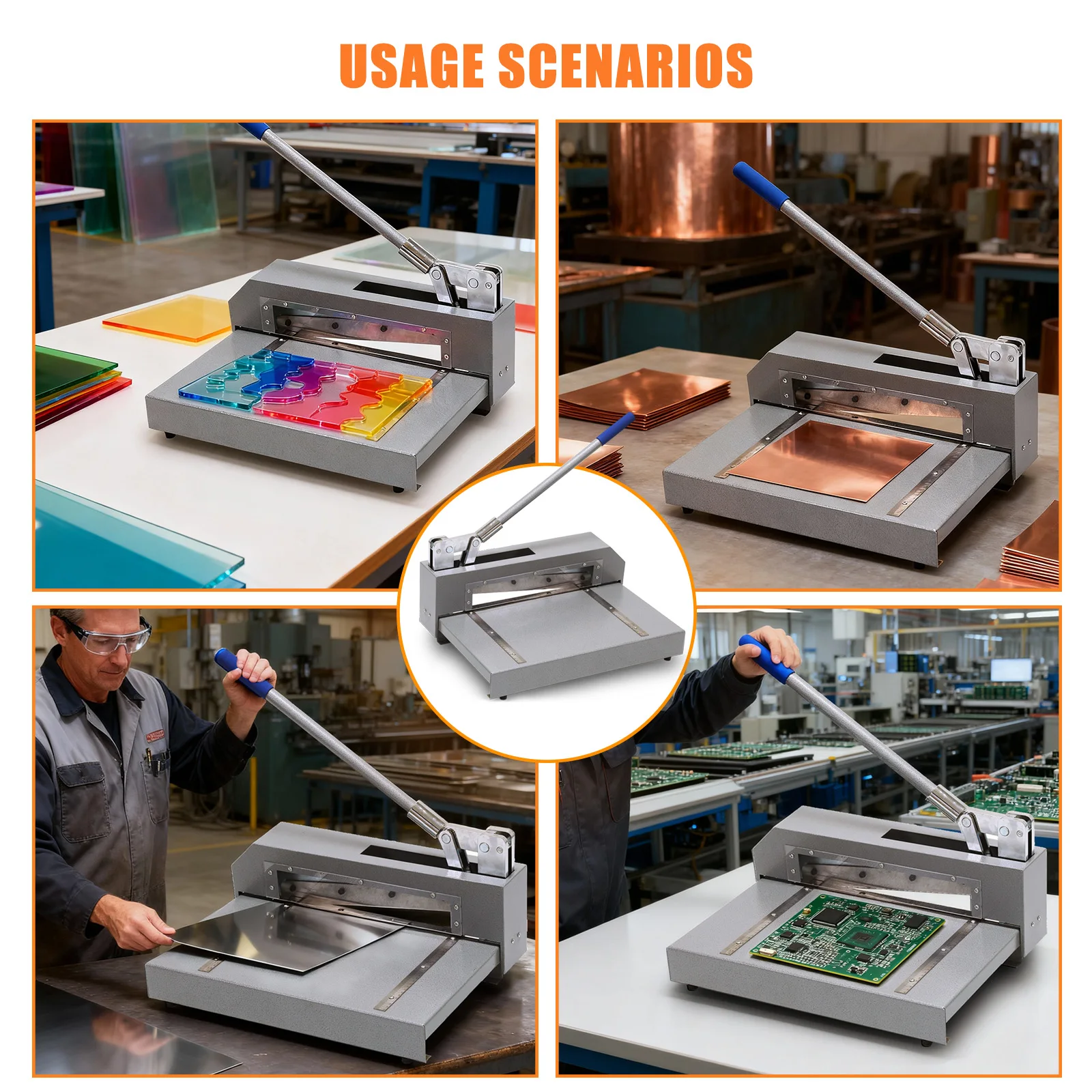 PCB Board Polymeer Plaat Snijmachine Zware Guillotine Plaatwerk Cutter voor het Snijden van Staal Koper PCB Board