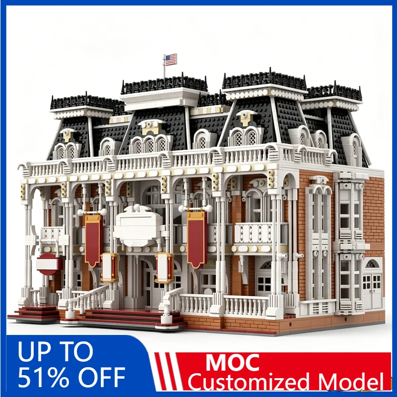 6610PCS Magic Story Town Square Theater Building Blocks Education Assembly Toy Themed Modular Display Collection Christmas Gift