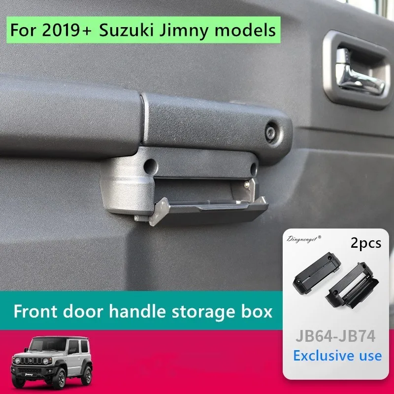 2 Stück Innentürgriff-Aufbewahrungsbox Türarmlehnen-Aufbewahrungsbox Innenraum-Modifikation Passend für Suzuki Jimny JB64/JB74 Vordertür