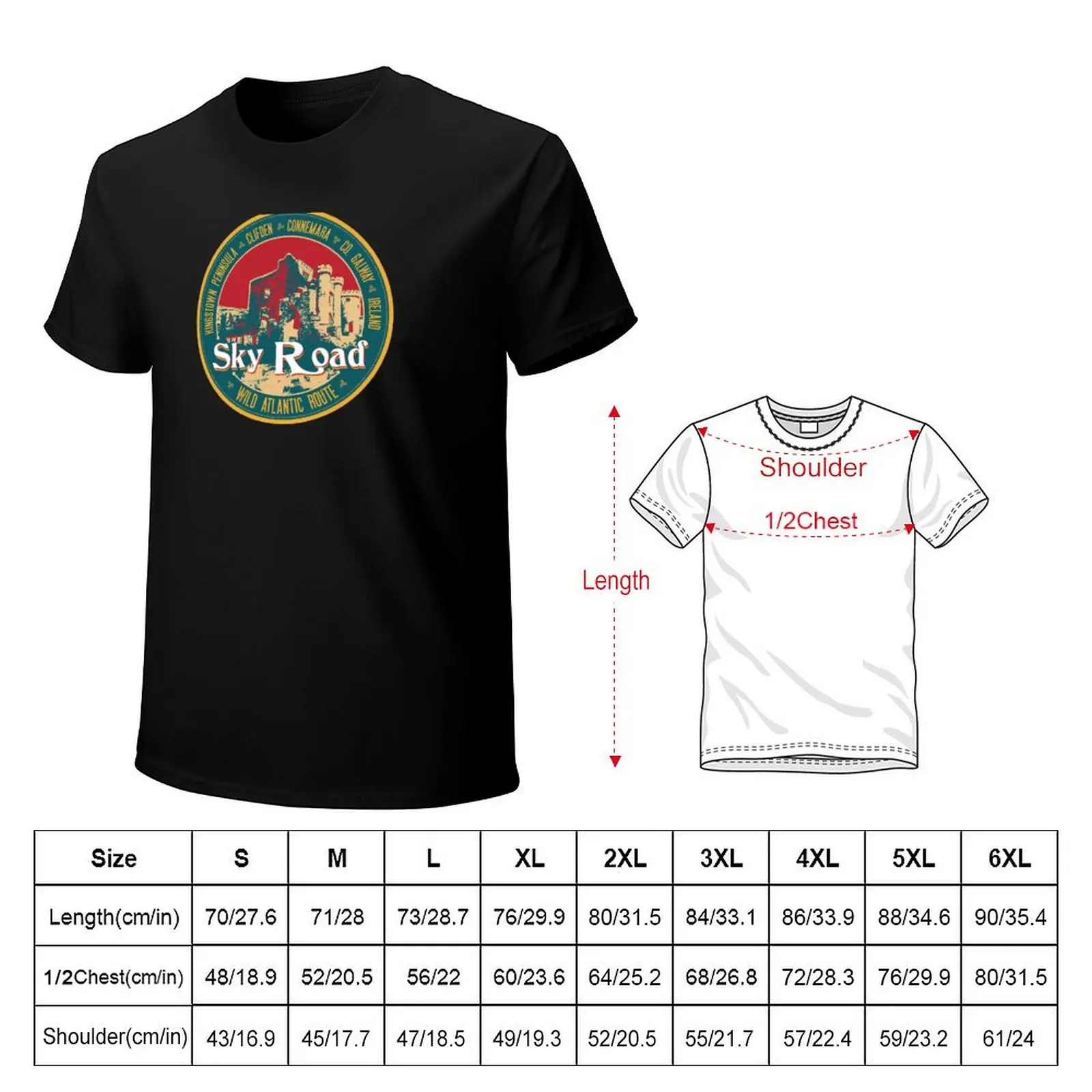 Wild Atlantic Way Sky Road, Clifden, Connemara, Galway Ireland Sticker T-Shirt Dry Fit Athletic Short Sleeve Shirt