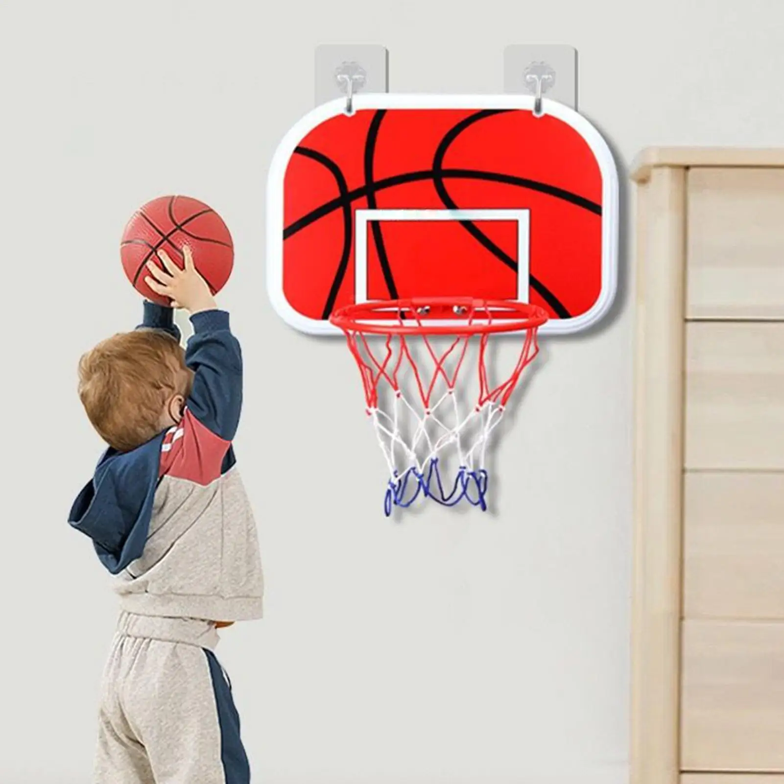 

Space-Saving Indoor Basketball Game Hoop With 2 Balls Exciting Toy For Family Fun In Living Room Children Boys Teens Enthusiasts