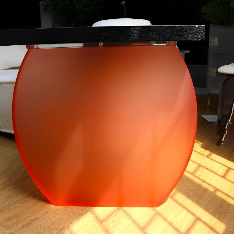 Acrylic gradual change color table legs foot bracket corner matte color suspended meal high transparent foot