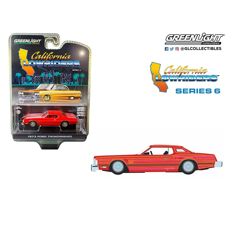 

Greenlight 1:64 1973 Thunderbird Red Custom Model Super Hidden Style Series Diecast Model Alloy Car Child Christmas Gift