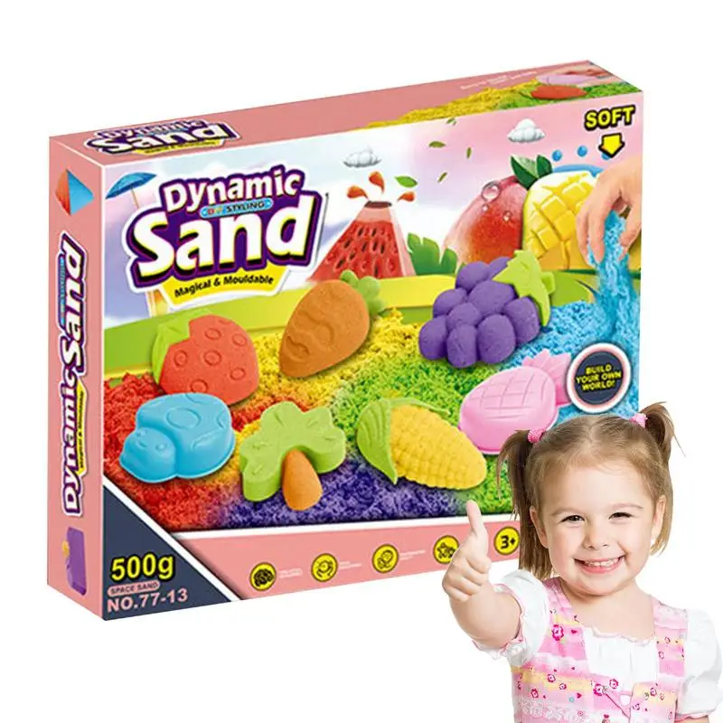 Play Sand For Sensory Table Sensory Toys Moldable Sand Fake Sand Play Set Zabawki edukacyjne dla dzieci Piasek sensoryczny z narzędziami i narzędziami