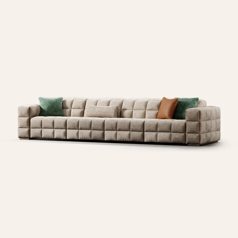 Fabric sofa villa large modern Italian electric function module sofa