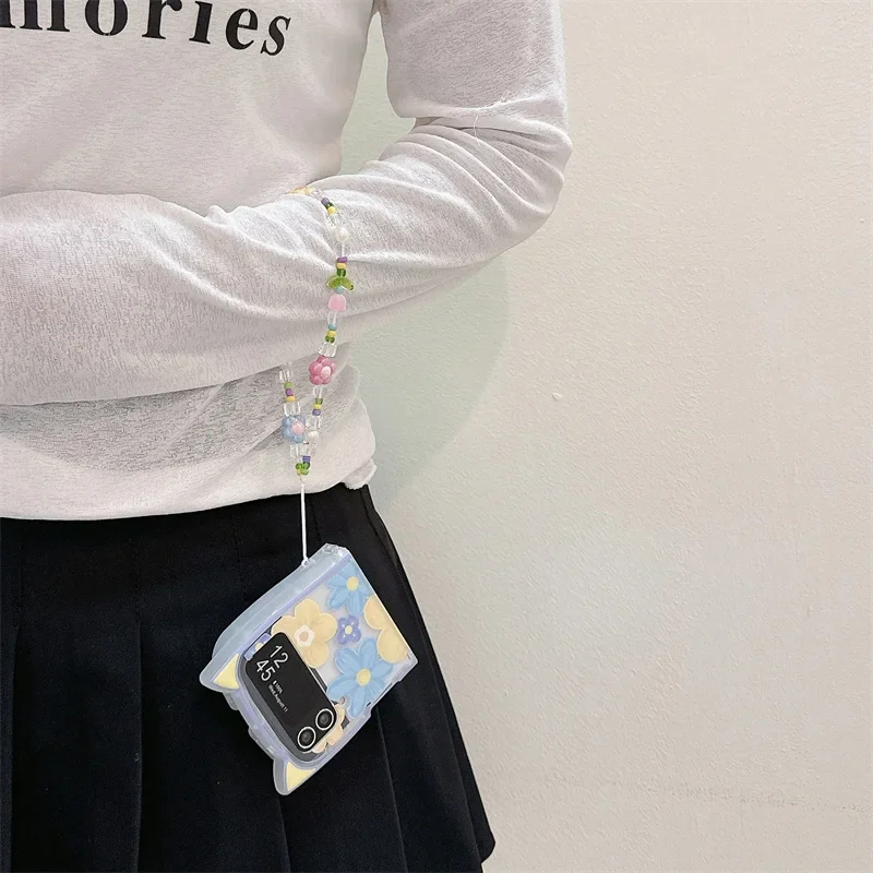 حافظة لهاتف سامسونج جالاكسي Z Flip 6 5 4 3 غطاء خلفي واقٍ لهاتف ZFlip4 ZFlip5 ZFlip6