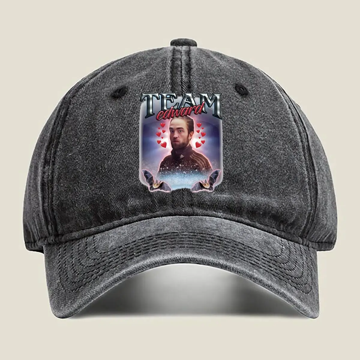 

Team - Bold, Text, Group - Themed Design Washed Baseball Cap