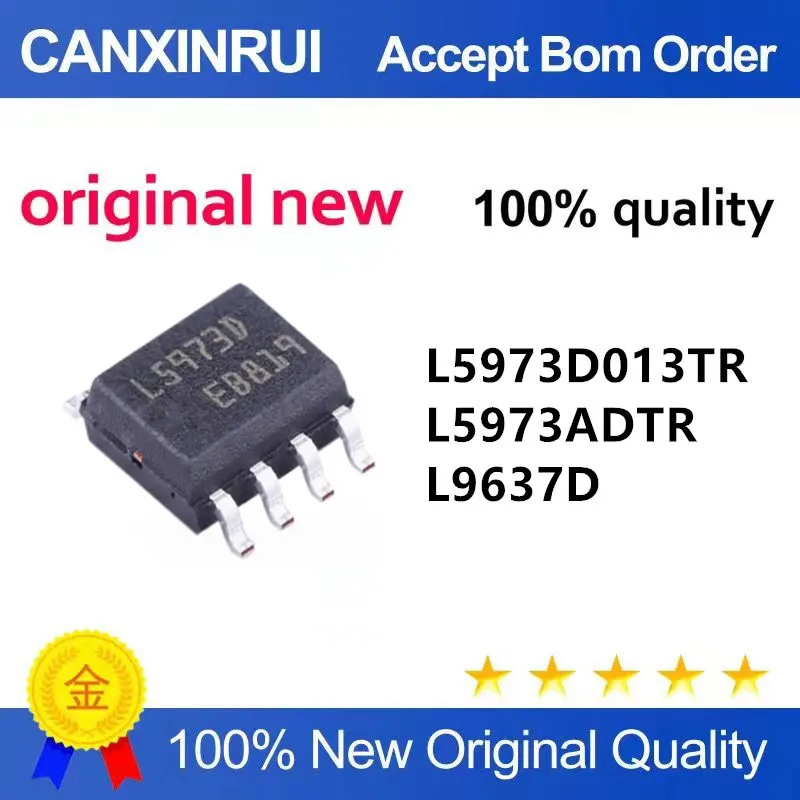 Circuito Integrado Original Chip IC, Qualidade 100%, L5973D, L5973D013TR, L5973A, L5973ADTR, L9637D, L9637D013TR, SOP8, Novo