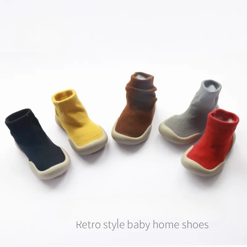 Baby Walking Shoes Spring and Autumn Children's Solid Color Anti Slip Children's Shoes Socks Floor Socks for Boys and Girls