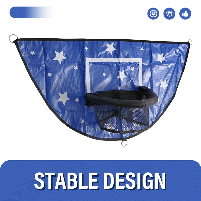 B93B-Trampolin Basketballkorb-Set, Mini-Basketballkorb für Kinder, wasserdichter Sonnenschutz, Basketball-Aufsatz