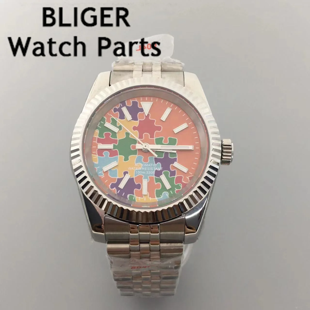 

BLIGER 36mm 39mm Polished Bezel NH35A PT5000 Automatic Men Watch Blue Red Multicolor Dial Steel Bracelet Sapphire 2023 New