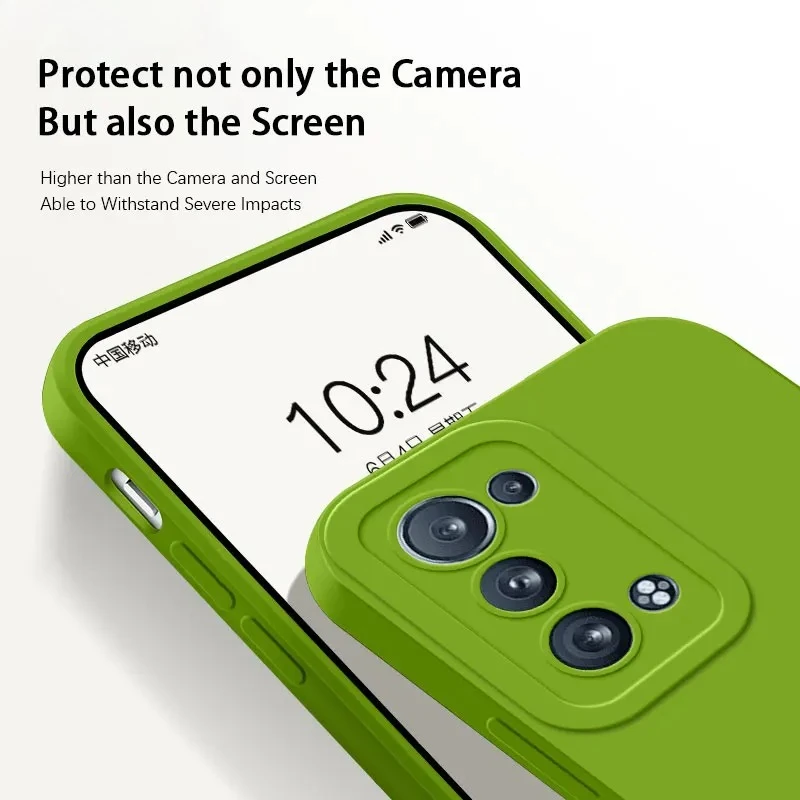 عيون الملاك مربع السائل غطاء من السيليكون ل ممن لهم Reno6 برو زائد 5G الهاتف الغطاء الخلفي رينو 6 6Pro لينة للصدمات مقاوم للماء درع