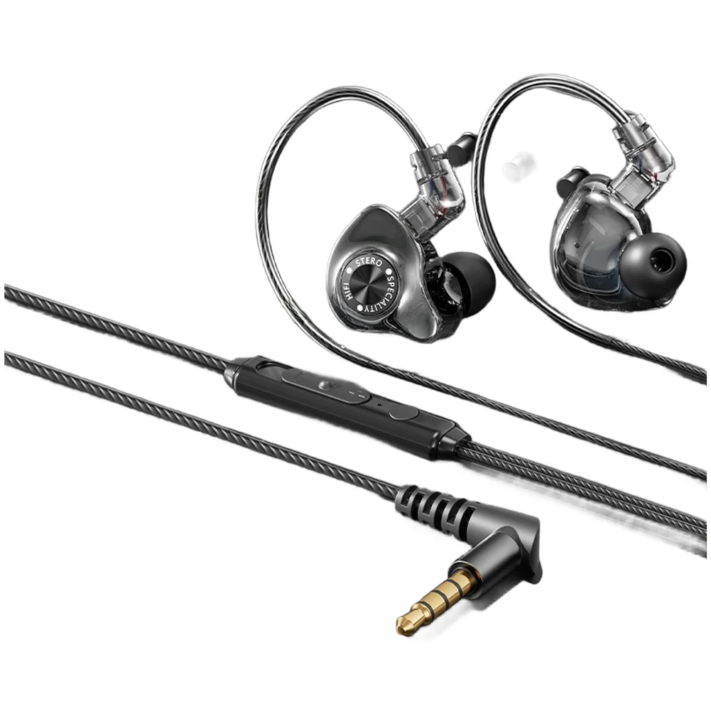 

Studio Level Audio Earbuds for Gaming Featuring Detachable 0.75mm Gold Plated Cable and Voice Mic for PC Mobile Devices