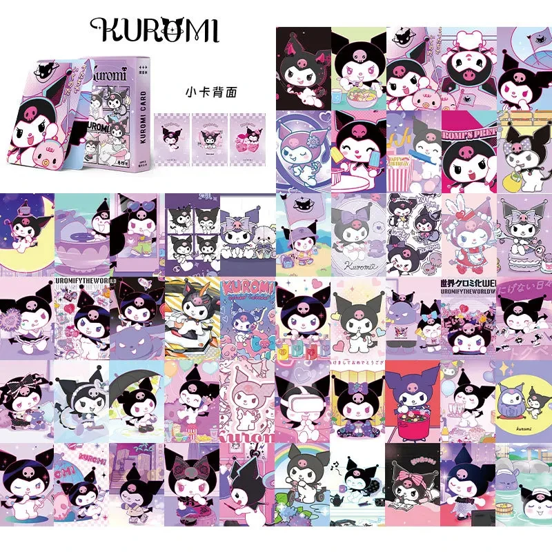 Sanrio-tarjeta Flash de dibujos animados de Hello Kitty, tarjeta Flash de My Melody Kuromi, personajes de Anime, periféricos de animación, juguete para niñas, regalos, 50 piezas