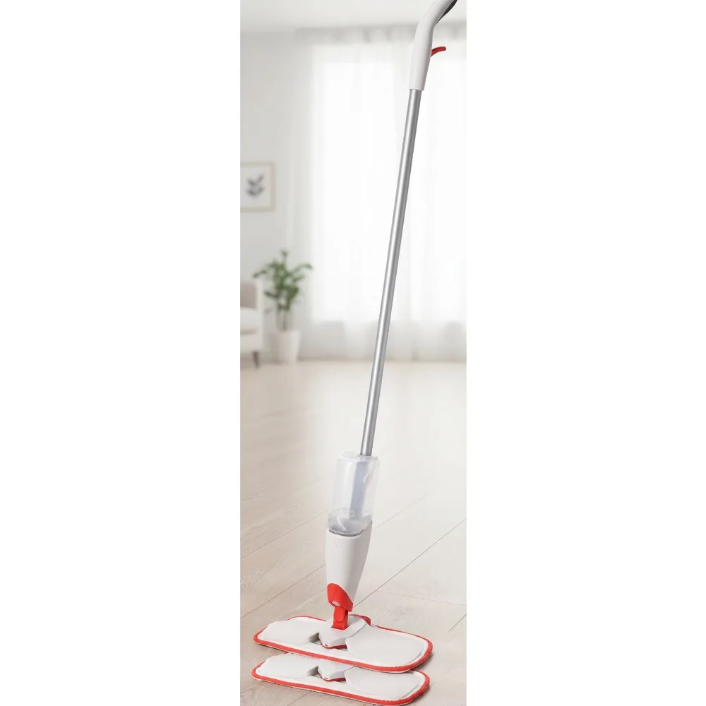 

Smart Spray Mop with Slide-Out Scrubber, Microfiber Head for Deep Cleaning, Easy Floor Care Solution for Busy Homes
