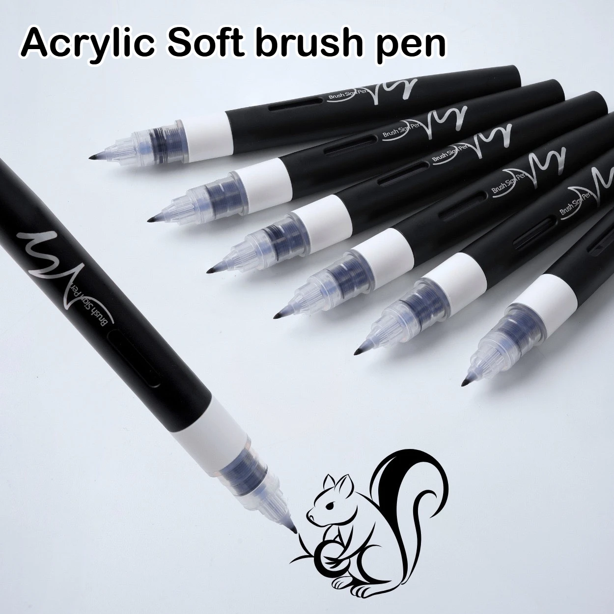 48/4 Colors Soft Tip Acrylic Color Marker Pens Brush Gel Pen for Rock Painting Making Drawing School Office Supplies Stationery