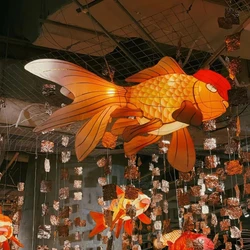 Large lantern fish lantern party dragon year lamp phoenix lantern hot pot shop chandelier carp lamp